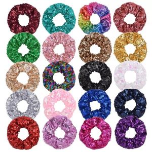 Girls Kids Hairbands Fish Scale Sequins Hair ropes Children Elastic Rubber Bands Tie Womens Headdress Headwear Hair Accessories 20 Colors