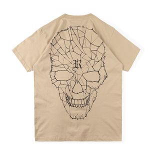 Khaki T-Shirt T-Shirt Herren Damen 11 Hochwertiges, kurzärmliges, lässiges T-Shirt mit Totenkopf-Aufdruck