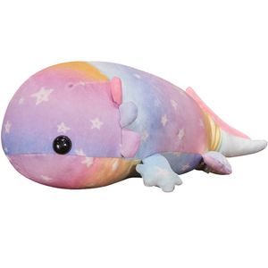 37-58 cm dos desenhos animados salamandra colorido brinquedos de pelúcia recheado bebê adorável peixe almofada kawaii lifelike boneca para crianças presentes para crianças LA329