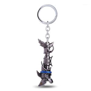 Keychains League of Legendes Jinx Cannon Keychain Metal Key Rings för presentkedjan smycken bil YS110011