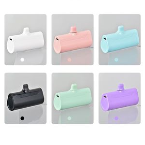 Wholesale power bank for sale - Group buy Mini Type C Interface Pocket Capsule Power Bank For Huawei Xiaomi Phone Charger Fast Charging Portable Wireless Powerbank a44