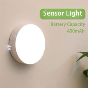 Sensore di movimento a LED Luce notturna a LED con batteria USB Letto da cucina Scala lampada base lampada intelligente con sensore notturno