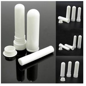 Inalador Stick Óleo Essencial Aromaterapia Branco Nasal inalador Tubos vazios em branco Nasals inaladores para o recipiente do nariz dos óleos