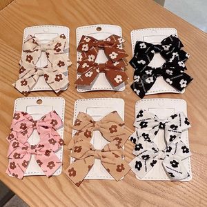 Flickor Big Bowknot Floral Flower Hair Clip Kvinnor Elegant Bow Hårnål Huvudbonad Tillbaka Head Bangs Clips Hårtillbehör