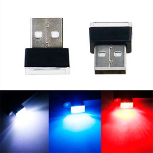 Mini USB Car LED Atmosphere Lights Lampada decorativa Illuminazione di emergenza Luci ambientali Accessori per interni auto