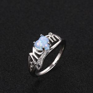 Love Heart Opal Mom Ring Diamantringe Mode Damen Ringe Muttertag Modeschmuck Wille und sandiges Geschenk