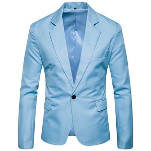 Męskie Casual Blazers Pojedyncze Przycisk Slim Fit Blazers i Kurtki Solid Color Party Suit Kurtki Terno Masculino