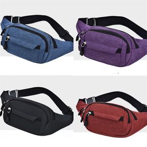 Crossbody Bag Pojedyncze ramię Zipper Oxford Talii Pakiet Wielowarstwowe Mężczyźni Kobiety Bum Torby Outdoors Sport Multi Color 6CX L2