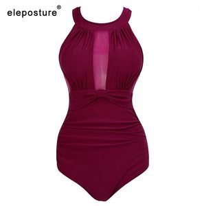 2019 Nuovo costume intero Plus Size Costumi da bagno Donna Sexy Mesh Body Monokini Costumi da bagno Beachwear Costume da bagno per le donne1