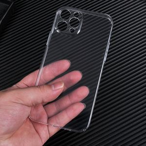 Pełna pokryta przezroczystość przezroczysty krystalicznie Ultra Slim Plastic Hard PC tylna pokrywa iPhone'a 14 13 12 Mini 11 Pro Max XS XR 7 8 Plus Samsung S22 S21 S20 Ultra