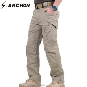 S.ARCHON IX9 Cidade Militar Militar Tactical Carga Calças Homens Swat Combate Calças do Exército Masculino Casual Multi-bolso Estiramento Calças H1223