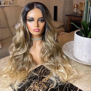 Ash Grey Blonde Human Hair Toraste Przodna peruka HD Transrent Lace Frontal Peruki ciemne korzenie Ombre w kolorze Brazylijskie włosy Remy dla kobiet