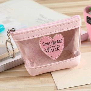 Loving BOTUSI Coin Heart Purses Small Fresh Casual Pu Wallet Lady Fashion Dollar Money Bag Change PVC Purse Jelly