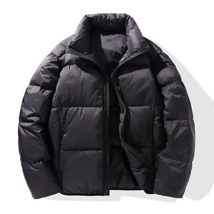 Męskie Kurtki Duck Down Kurtka Płaszcz Mężczyźni Moda Oversized Zima Gruba Ciepła Wyściełana Solid Puffer Streetwear Harajuku Znosić Zip Up Retro Par