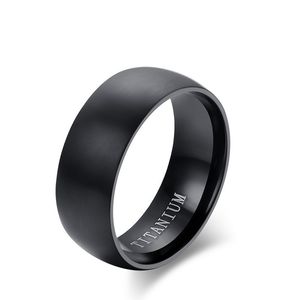 USA Popular High Quality Titanium Steel Black Matte Finished Ring Size 7/8/9/10/11