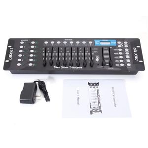 Nuovo controller per luci da palco di precisione nero 192CH DMX512 DJ LED (AC 100-240 V) Materiale in metallo di alta qualità