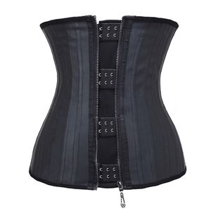 MUKATU Latex Waist Trainer 25 Steel Bones Plus Size Corset Belt Modeling Strap Body Shaper Colombian Girdles Waste Trainers 210402