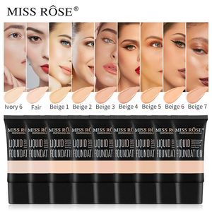 Fröken Rose 9 Colors Face Foundation Vattentät Flytande Foundation Bas Vätska Concealer Makeup Kosmetika Make Up