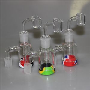 Nya vattenpipa glas Ashcatcher Rökningstillbehör inklusive vaxoljebehållare kvarts banger glas aska catcher 14mm eller 18mm fog för bong