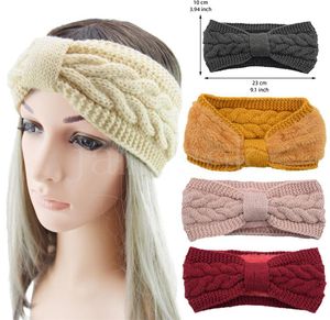 Winter warm halten Strickstirnband Damen Wollgarn Haarband im Freien Sport Kopfbedeckung Verdickung Yoga Kopfband Partybevorzugung DB294