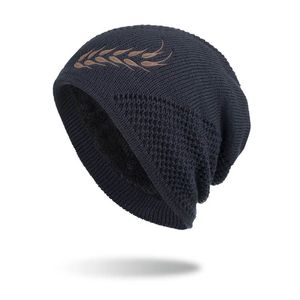 Mens Cool 5 Colors Handmade Winter Keep Warm Windproof Knitted Hat Plush Thicken Skull Caps