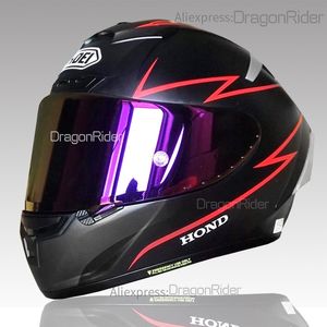 Full Face X14 Preto Hon-da Motorcycle Capacete Anti-Nevoeiro Visor Homem Riding Carro Motocross Racing Motorbike Capacete-Não-Original-Capacete