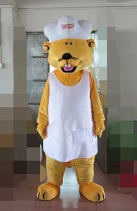 Yellow Halloween Weasel Mascot Costumes Christmas Fancy Party Dress Cartoon Character Outfit Suit Adults Size Carnival Easter Advertising Theme Clothing