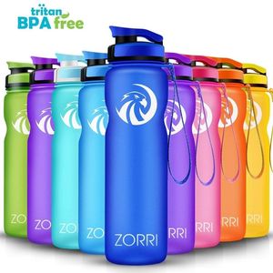 ZORRI Borraccia sportiva portatile BPA Free Plastic Outdoor Travel Carrying for Water Bottles Student gourde botellas para agua 201204