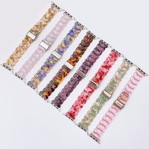 Luxury Resin Watch Straps Watchband For Apple Watch 38mm 42 mm 40mm 44mm Fashion Wristband For iwatch 6 5 4 3 2 Replaceable Watch bands