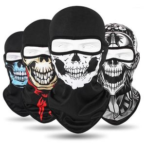 Toucas de ciclismo Máscaras com estampa de caveira Bandana Balaclava Máscara facial cheia Cachecol Pesca ao ar livre Caça Caminhadas Pescoço Gaiter Capa Escudo