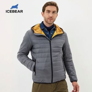 ICEbear 2020 Nuovo piumino da uomo leggero elegante giacca da uomo casual maschile giacca con cappuccio uomo di marca abbigliamento LJ201009