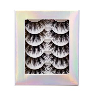 5 Pairs Thick False Eyelashes Fluffy Mink Hand Made Fake Eye Lashes Extension Natual Look K501