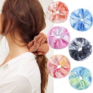 Scrunchies Oversize Elastic Die Tye Bandas de Borracha de Cabelo Goma Para Mulheres Gravata Cabelo Corda De Corda Titular Cocar