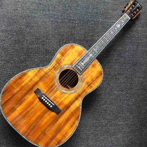 Пользовательские Ebony Fretboard 39-дюймовый AAA COLD KOA TOP Acoustic Guitar классический стиль головы