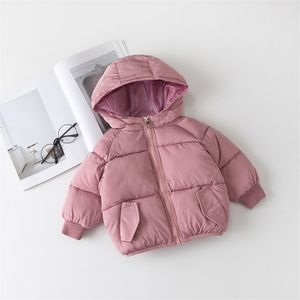 소녀 소년을위한 1-4 세 겨울 자켓 코튼 패딩 된 옷 재킷 어린이 겨울 두건이있는 코트 따뜻한 파카를위한 소녀 겉옷 LJ201017