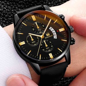 Relogio Masculino Watches Men Fashion Sport Box Stainless Steel Leather Band Watch Quartz Business Wristwatch Reloj Hombre 2019