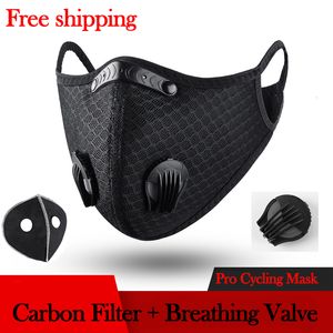 Maschera sportiva di design, maschera protettiva per il viso in carbonio attivo Maschere antipolvere traspiranti riutilizzabili e regolabili per la corsa in bicicletta Lavorazione del legno all'aperto