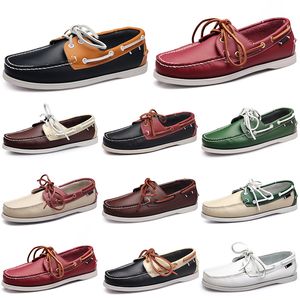 Mężczyźni Casual Shoes Trzy Czarny Biały Popularne Oddychające Srebrne Taupes Mahogany Brown Jogging Walking Niski Miękki Multi Leather Mens Sneaker Outdoor Trainer But