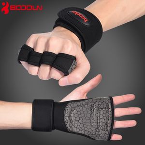 Boodun Weight Lifting Training Gloves Fitness Sports Body Building Gymnastics Grips Gym Hand Palm Protector Gloves Q0107