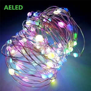 Wholesale glass christmas figurines resale online - 10M Christmas Wedding Party Decoration Light WS2812B SK6812 Pixels RGB LED Fairy String Addressable Individually USB DC5V