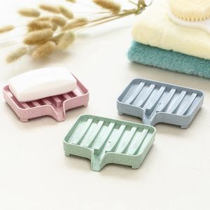 Bagno drenante portasapone paglia di grano PP drenaggio scatola di sapone scatole di immagazzinaggio vasca da cucina spugna tazza cremagliera portasapone scarico WLY BH4621