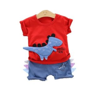 Yaz Çocuk Bebek Erkek Kız Giysileri Karikatür Pamuk T-shirt Şort / Setleri Toddler Moda Rahat Giyim Çocuk Eşofman LJ201221