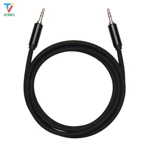 Dobra jakość Tekstylia Aux Trwała 3.5mm Mężczyzna do Męski Kabel Audio Kabel Audio For MP3 Speaker Car Palier 1.5m 50 sztuk / partia