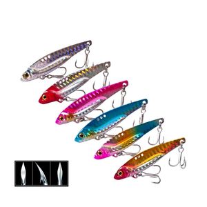 Eyes 3D Metal Vib Lâmina Lure Afundando Vibração Iscas Vibe Artificial para Baixo Pique Perch Pesca