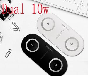 20W Doppio Qi Charger Wireless Pad per iPhone 12 11 XS XR x 8 AirPods Pro Samsung S10 S20 Universale