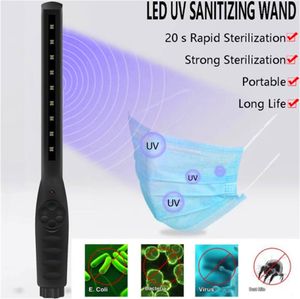 Portable UV Stick Disinfection Lamp UVC led Sterilizer Lights Mini Sanitizer Keychain Light Travel Wand Germicidal for