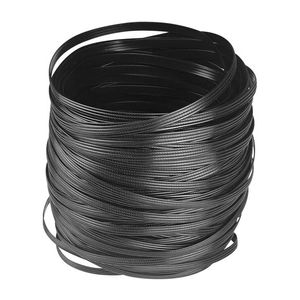 Liso PE Rattan Plastic Wicker para Cadeira de Café de Cadeira de Café Rattan Mobiliário Reparo (quatro linhas / preto / 8 x 1.2mm)