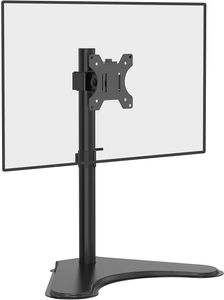 Fristående singel LCD-skärm Fullständigt justerbart skrivbordsfäste passar en skärm upp till 32, 17,6 kg. Viktkapacitet (MF001), svart