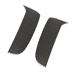 Acessórios para porsche macan 2014-2020 fibra de carbono frente farol sobrancelha guarnição tiras exterior modificado adesivos estilo do carro 198n