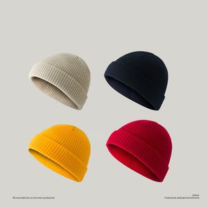 Fashion Solid Color Knitted Beanies Hat Winter Warm Ski Hats Men Women Multicolor Skullies Caps Soft Elastic Cap Sport Bonnet